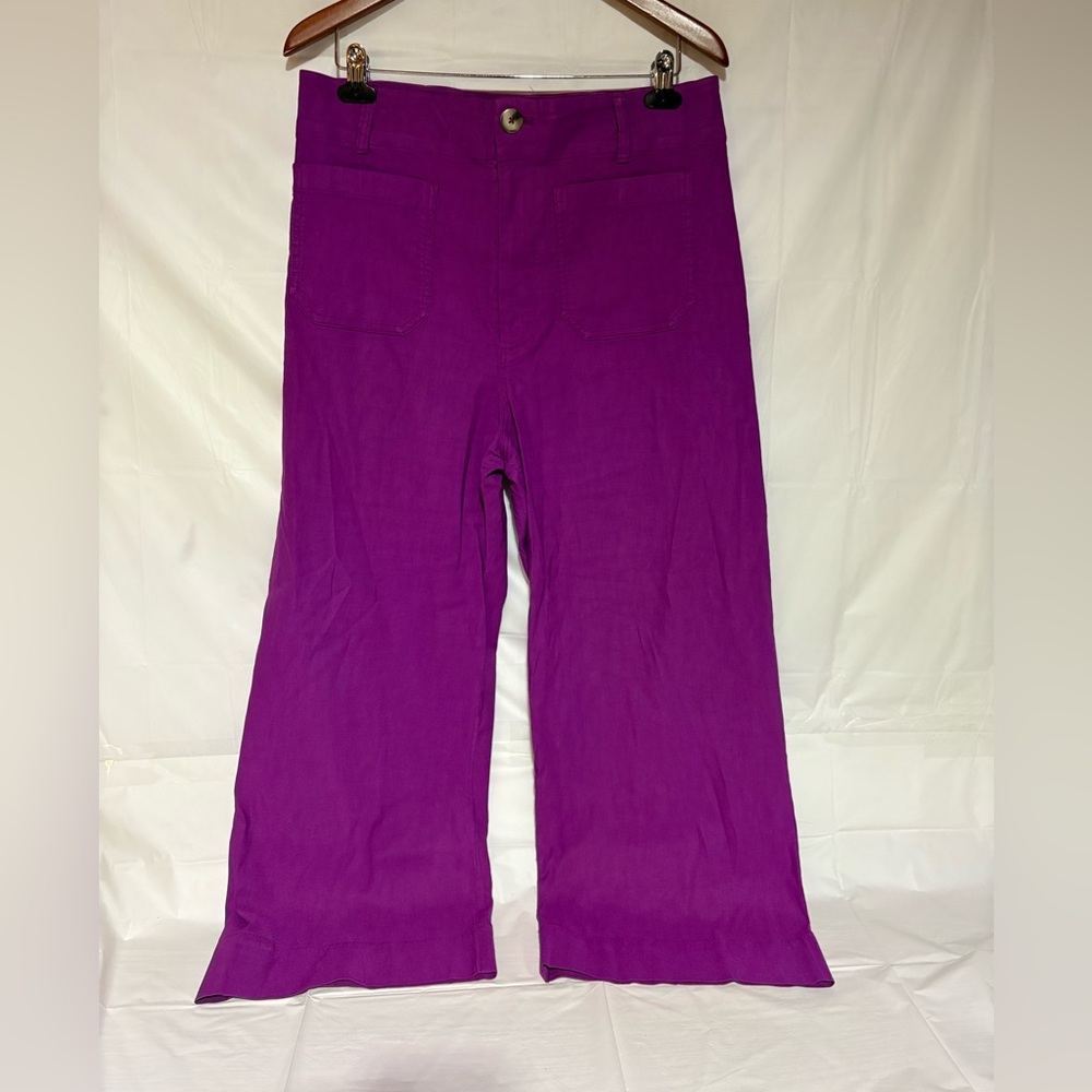 Maeve Wide Leg Pants in Vibrant Purple